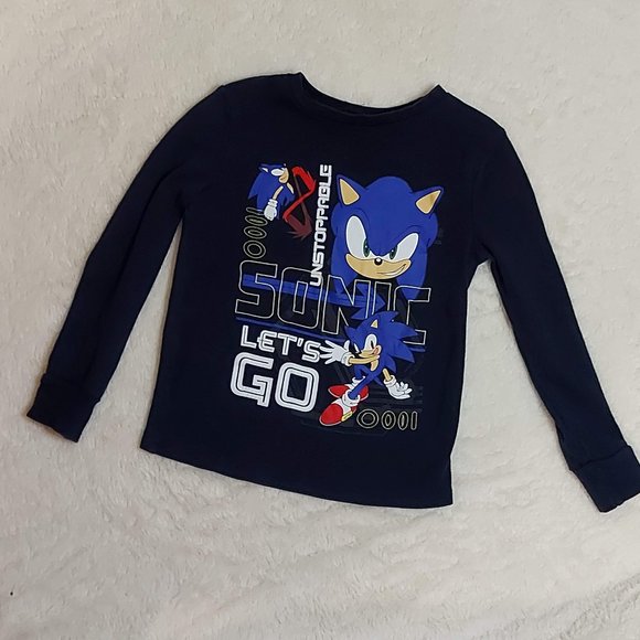 Sonic the Hedgehog Kids Navy Long Sleeved Graphic Tee - Picture 4 of 8